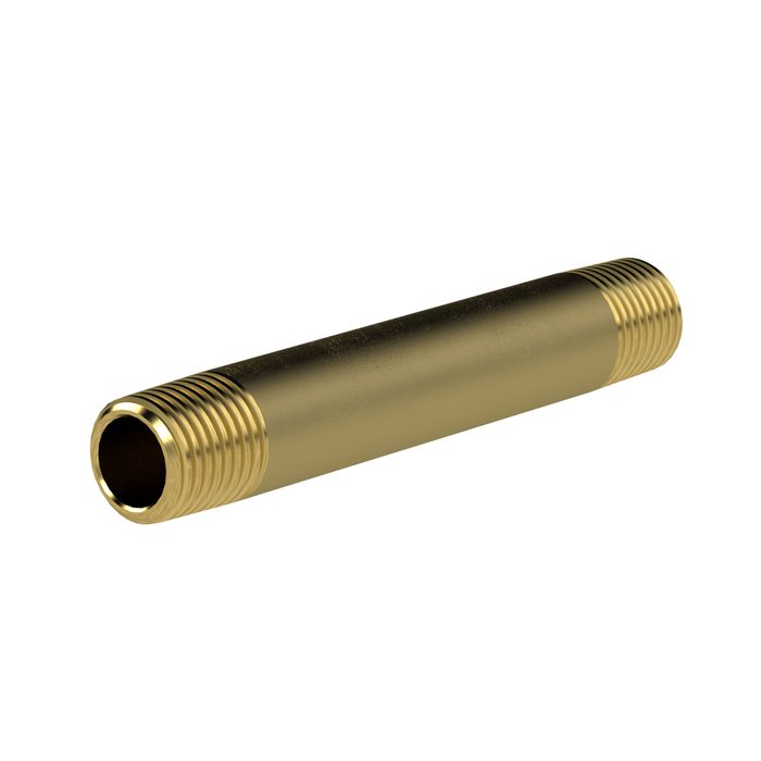 RIEGLER Rohrdoppelnippel, G 1, Länge 120 mm, Messing blank