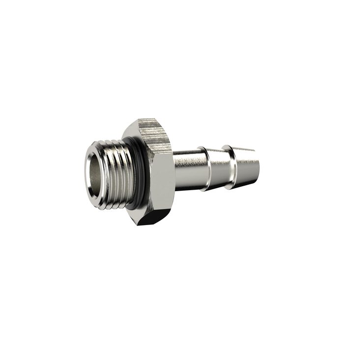 RIEGLER Einschraubschlauchtülle, O-Ring, G 1/4, Schlauch LW 6, MS vern.