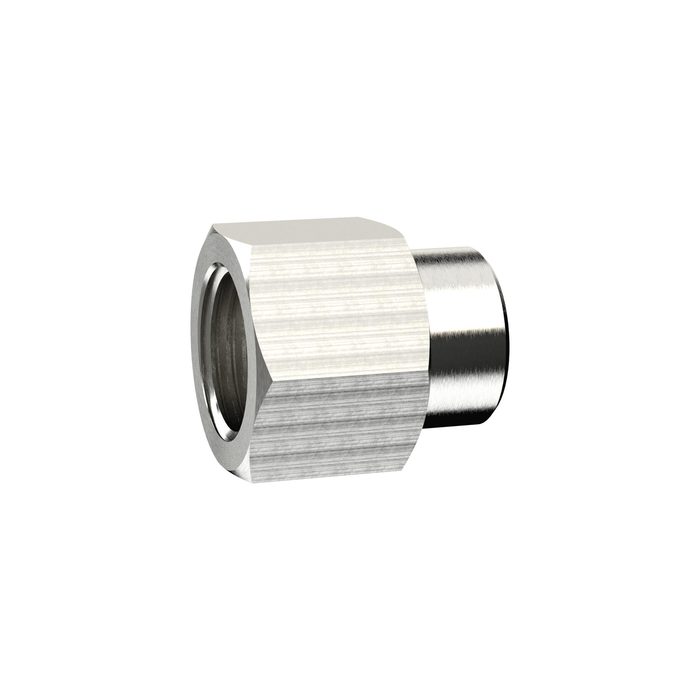 RIEGLER Muffe, reduzierend, G 1/4 i., G 1/2 i., SW 24, Messing vernickelt