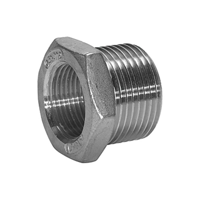 RIEGLER Reducing nipple, Hexagonal, G 3/8 o., G 1/4 i., AF 21