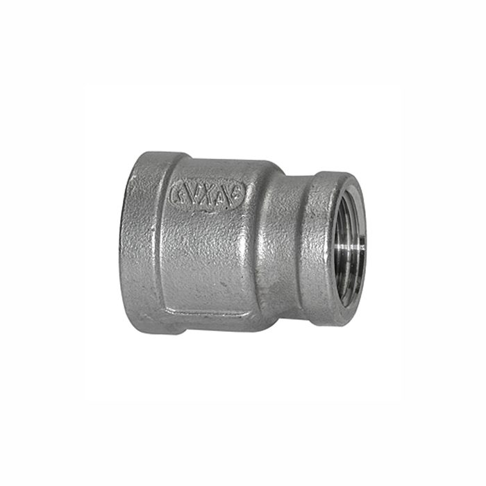 RIEGLER Reduziermuffe, rund, G 1/2 i., G 3/8 i., Edelstahl 1.4408