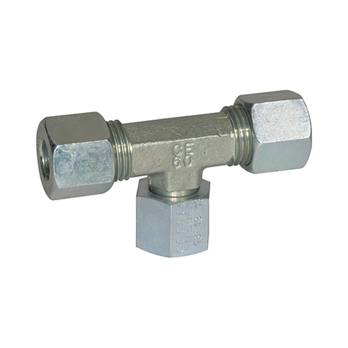 RIEGLER Adjustable T-fitting, Pipe exterior Ø 8 mm, galvanised steel