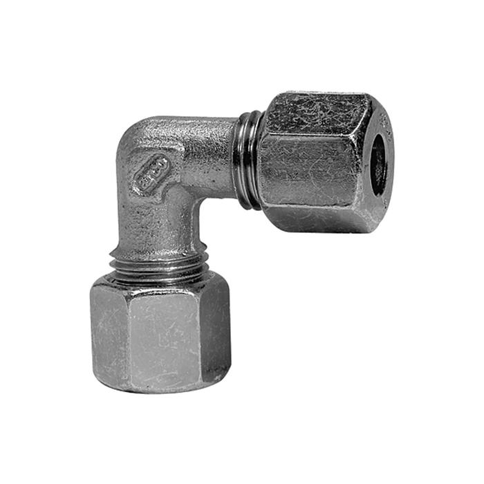 [112160] RIEGLER Angled fitting, Pipe exterior Ø 10 mm, galvanised steel