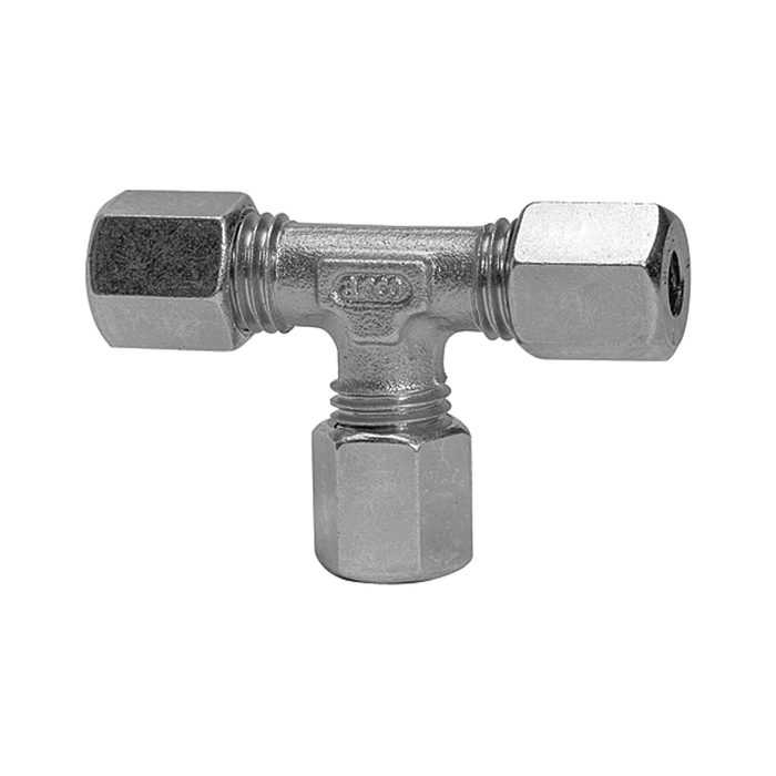 RIEGLER T-fitting, Pipe exterior Ø 10 mm, galvanised steel