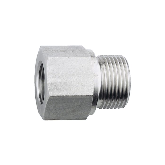 RIEGLER Long reducer, G 3/4 o., G 1/2 i., Stainless steel 1.4571
