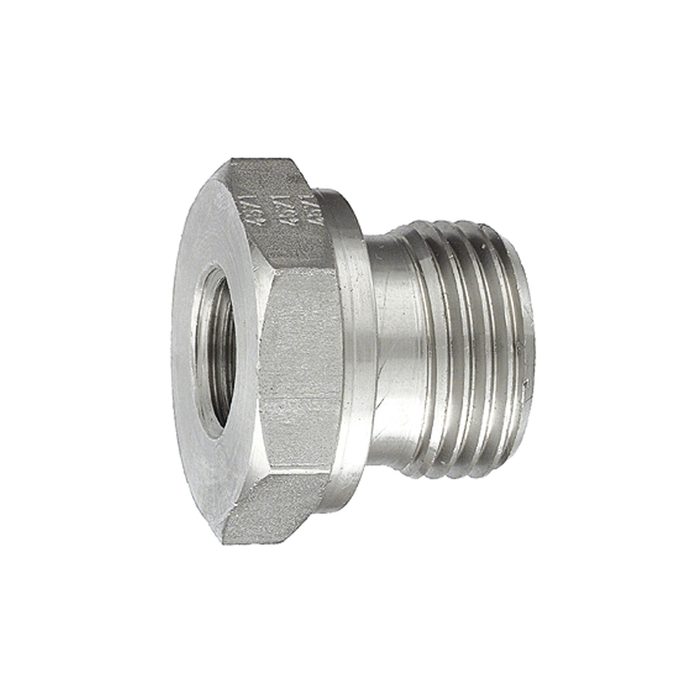 [112501] RIEGLER Short reducer, G 1 1/2 o., G 1 i., Stainless steel 1.4571