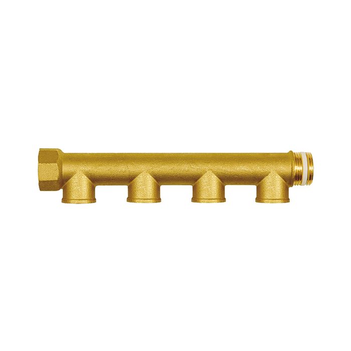 RIEGLER Distributor pipe, 4 outlets, Input 2x1 1/4, Output 4x1/2 IT
