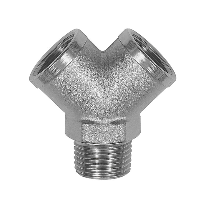 RIEGLER Distributor, 2-fold, R 3/8 ET, Outlets 2 x G 3/8 IT