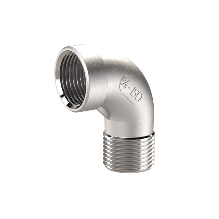 RIEGLER Winkelstück 90°, IG/AG Rp 1/8, R 1/8, ES 1.4408