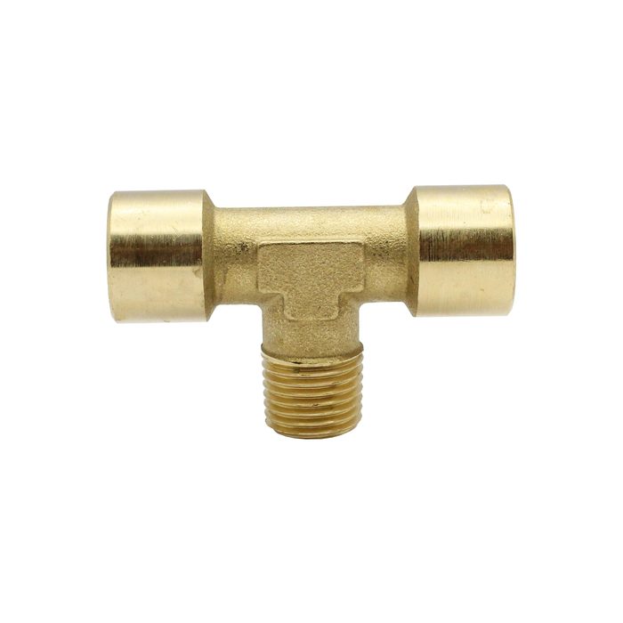 RIEGLER T-Stück, innen/außen/innen, G/R 1/2, SW 21, Messing blank