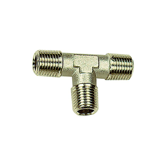 RIEGLER T-Stück, außen/außen/außen, R 3/4, SW 25, Messing vernickelt