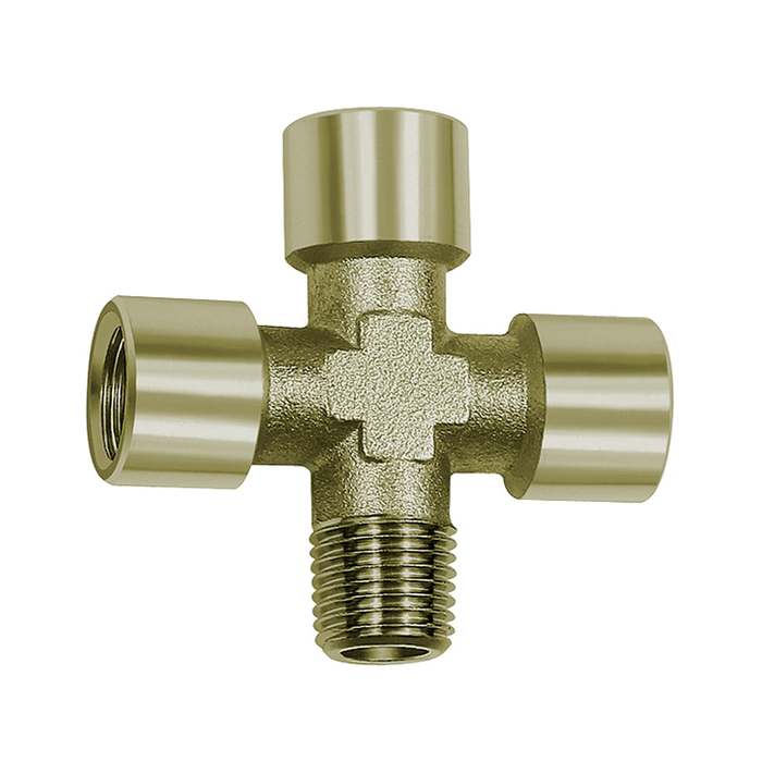 RIEGLER Kreuzstück, 3 x innen, 1 x außen, G/R 1/8, SW 10, Messing vern.