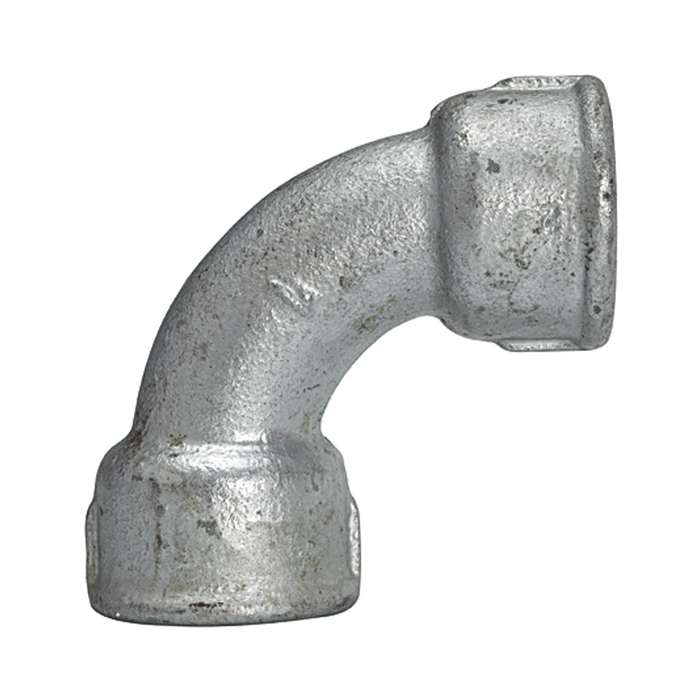 RIEGLER Elbow 2a, short, 90°, IT/IT, Rp 1, black malleable cast iron