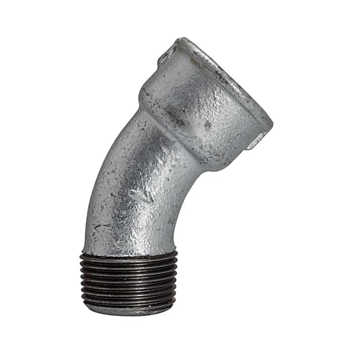 [112872] RIEGLER Bogen 40, 45°, IG/AG, Rp/R 1/2, schwarzer Temperguss feuerverz.