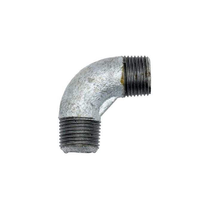 RIEGLER Bracket 94, 90°, ET/ET, R 1/2, black malleable cast iron