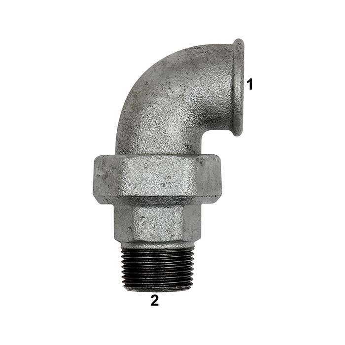 RIEGLER Fitting elbow 97, IT/ET, Rp 1/2, black malleable cast iron