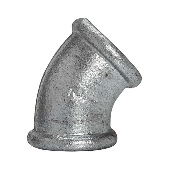 RIEGLER Bracket 120, 45°, IT/IT, Rp 1/2, black malleable cast iron