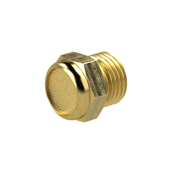 RIEGLER Sinterbronce-Schalldämpfer, flach, M5 a., SW 8