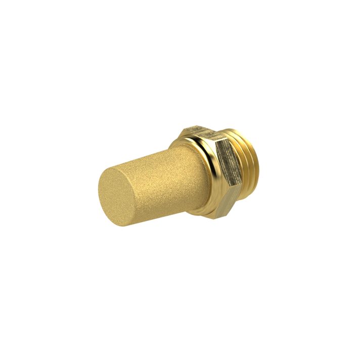 [113344] RIEGLER Sinterbronce-Schalldämpfer, Messing Gewinde/Sechskant, M5, SW 9