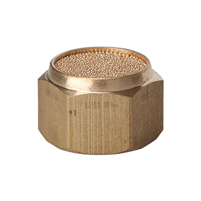 [113358] RIEGLER Sintered bronze silencer, flat, G 1/8 i., AF 13