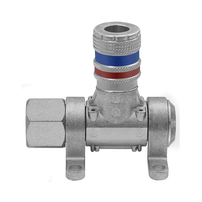 RIEGLER Compressed air distributor »Multi-Link«, 2 safety couplings 7.6