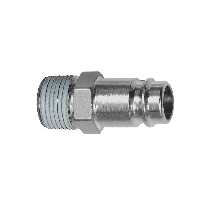 [107458] RIEGLER Nippel, NW 10, Stahl gehärtet/vern., R 3/8 AG PTFE beschichtet
