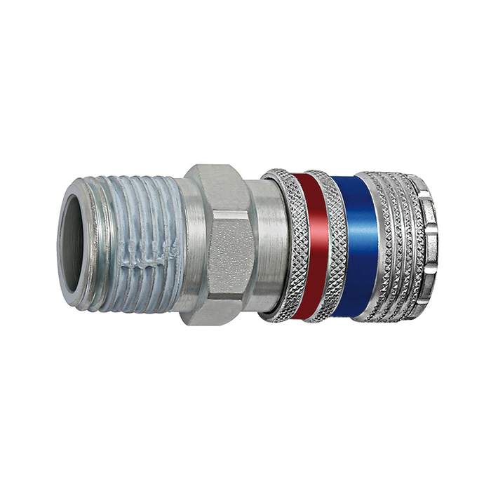 [107590] RIEGLER Safety coupling I.D. 7.6, Steel / brass galv., R 3/8 ET