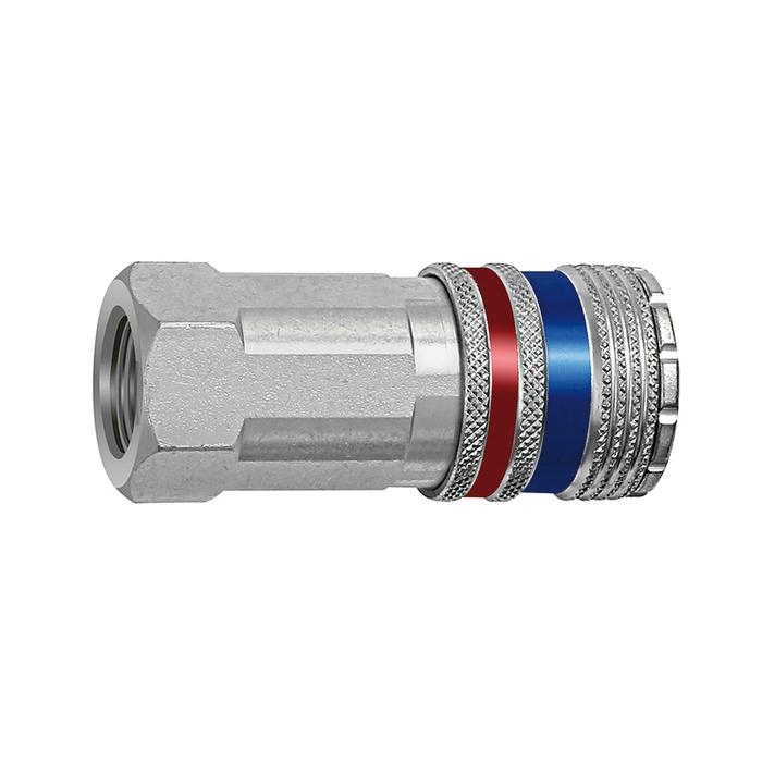 RIEGLER Safety coupling I.D. 10, Steel / brass galvanised, G 1/2 IT