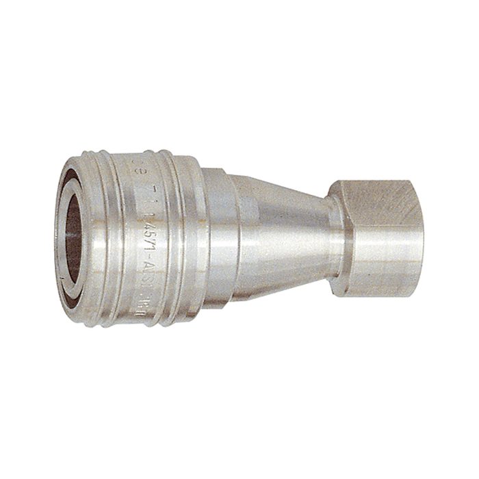 [107705] RIEGLER Hydraulikkupplung beidseitig absperr., ES 1.4305, G 3/8 IG NW 7,5