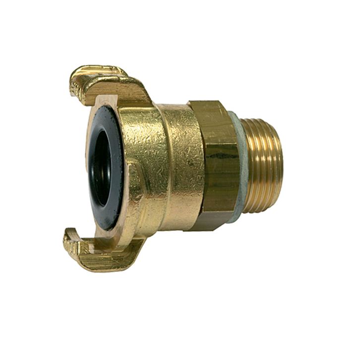 [107787] RIEGLER GEKA-Gewindestück, 360° drehbar, Messing blank, G 1/2 AG