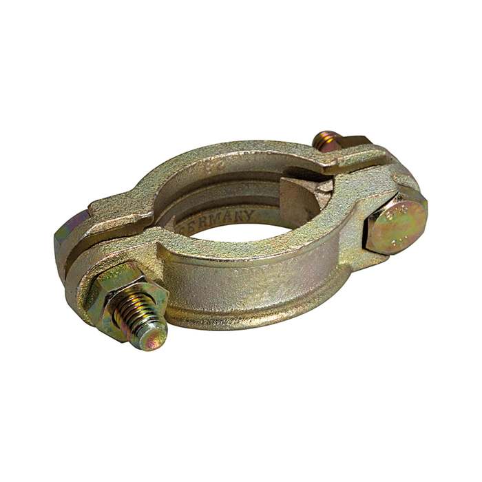 RIEGLER Schlauchklemme, 2-tlg., Temperguss, Spannber. 48-60, LW 38