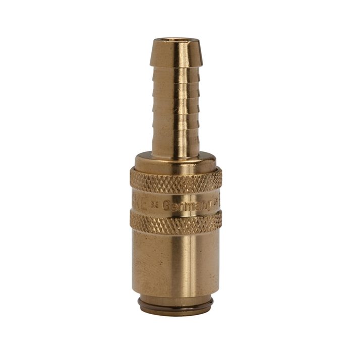 [107914] RIEGLER Tempered coupling DN 6, Taps 9 mm, Brass, Hose sleeve straight