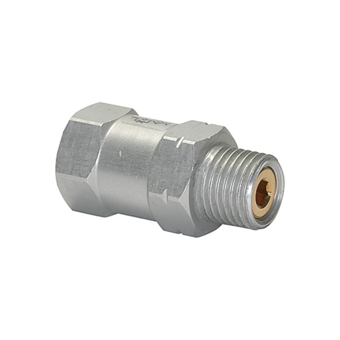 [108429] RIEGLER Strömungsventil, AG u., Alu, Kugelsitzven. pu = -0,3bar l/min 2,9