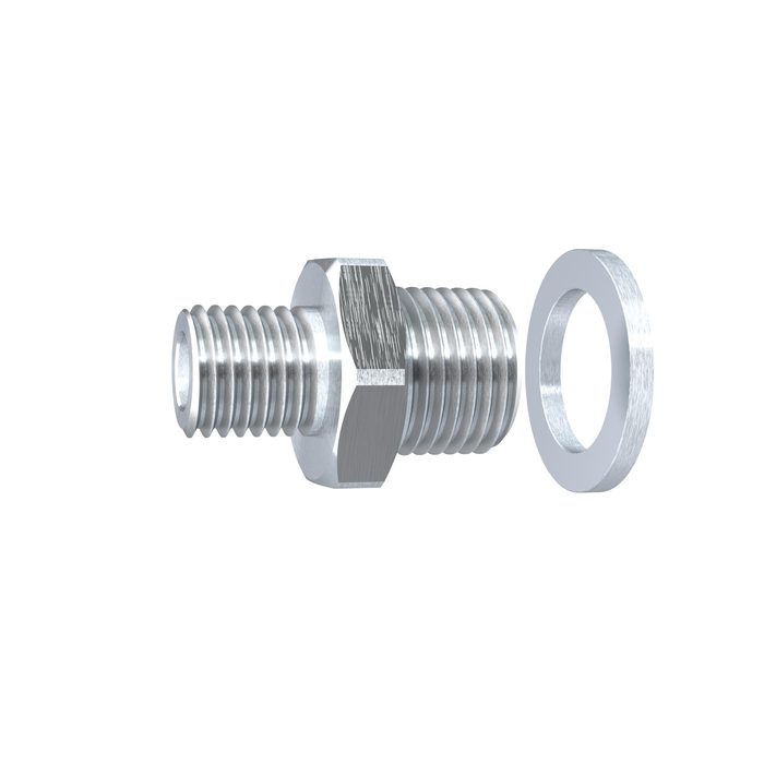 RIEGLER Anschlussnippel für Flachsauger, rund »PFG«, G 1/4 AG, Ø 60-80 mm
