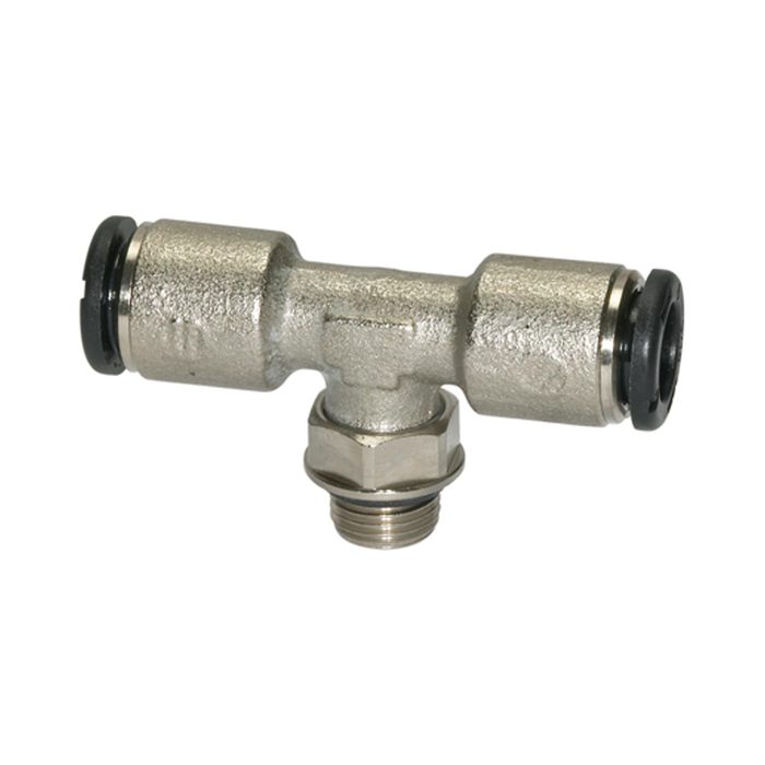 RIEGLER T-Steckverschraubung »click-clock«, drehbar, G 1/8 a.,Schlauch-Ø8
