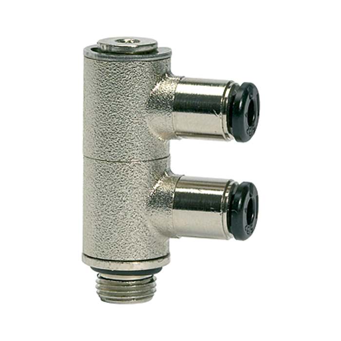 RIEGLER L-multi-distributor 2-fold »click-clock«, rotating, G 1/4 o.
