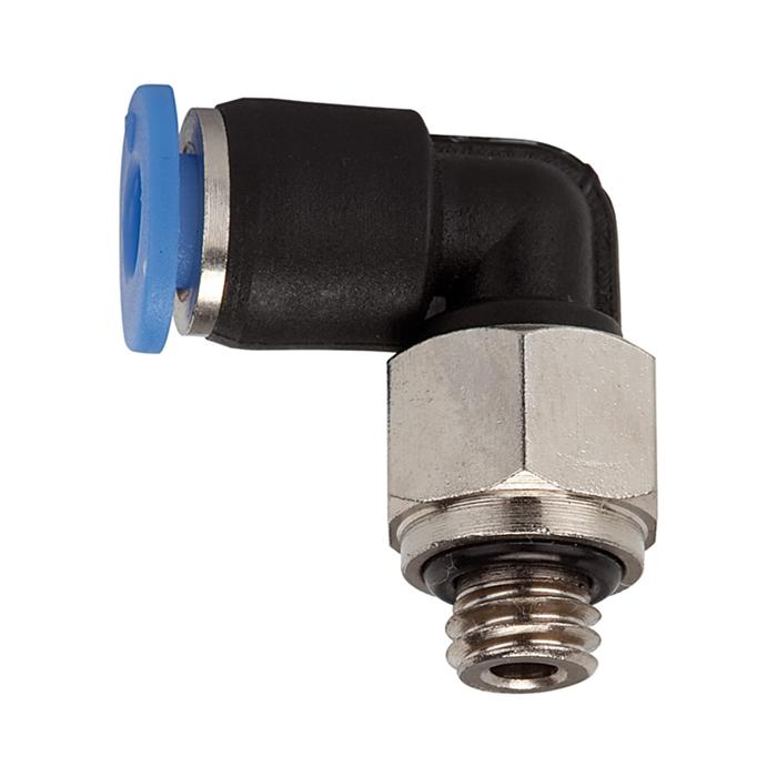 [109036] RIEGLER L-Steckverschraubung »Blaue Serie« mini, drehbar, M7