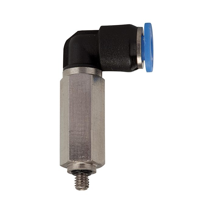 RIEGLER L-Steckverschraubung »Blaue Serie« mini, lang, drehbar, M3