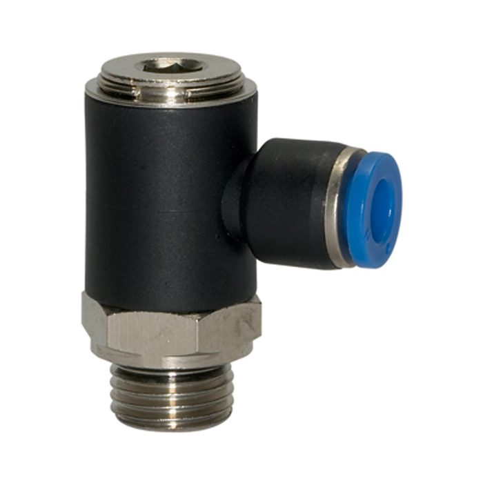 [109392] RIEGLER L-Steckverschraubung »Blaue Serie«, drehbar, G 1/8 a., L=21,5mm