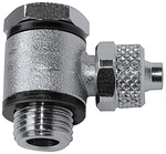 RIEGLER Angled pivot fitting »value line«, G 1/8 o., for hose 6/4 mm,