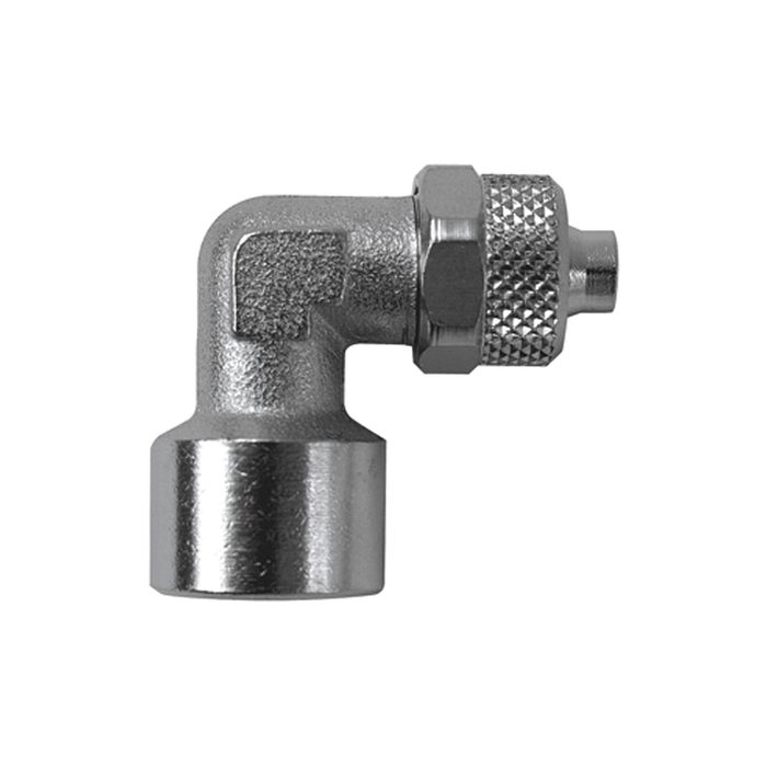 RIEGLER Angled screw-on fitting »value line«, G 1/4, for hose 8/6 mm
