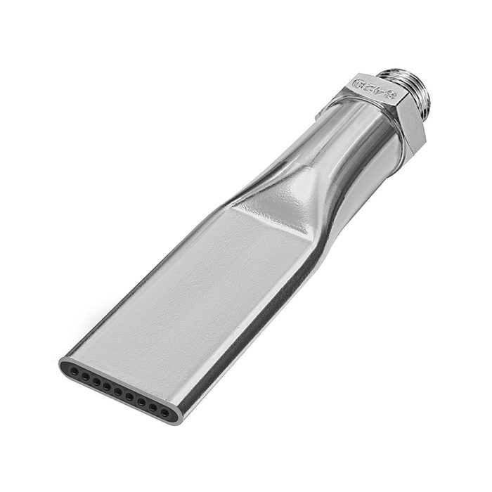 RIEGLER Lärmarme Flachdüse, 1/2 - 27 UNS, MS vern., Düsenbreite 21,5 mm