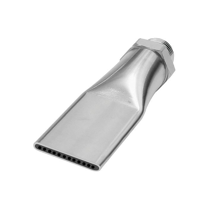 RIEGLER Lärmarme Flachdüse, 1/2 - 27 UNS, MS vern., Düsenbreite 29,0 mm