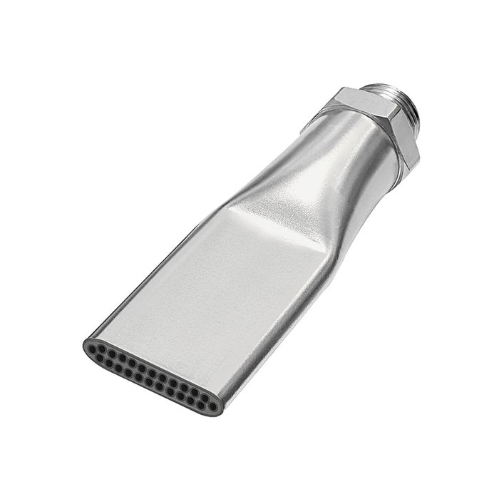 [114482] RIEGLER Lärmarme Flachdüse, G 3/8 AG, MS vernickelt, Düsenbreite 29mm, 15