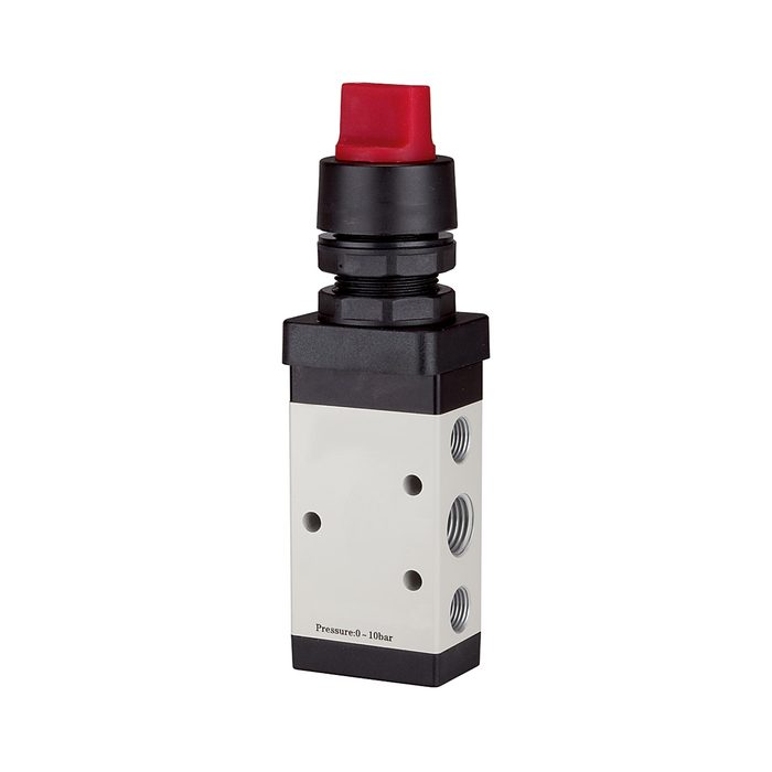 [116025] RIEGLER 5/2-way valve manual »M5« Rotating handle, monostable, G 1/8