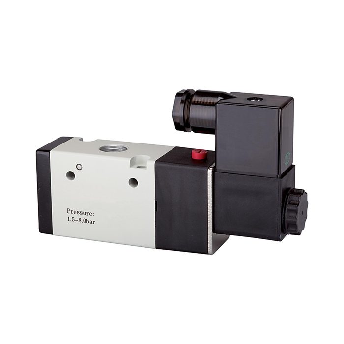 RIEGLER 3/2-way valve, electropneumatic, »3V«, monostable, NO, 24 V DC