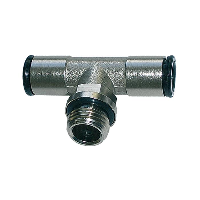 RIEGLER T-screw-in fitting »value line« rotating, G 1/4 o., for hose Ø 6
