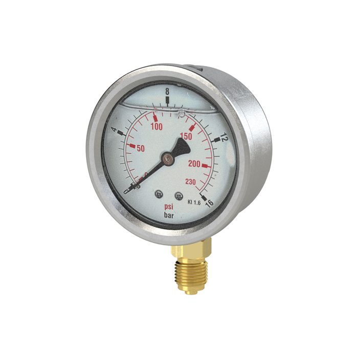 RIEGLER Glyzerinmano »pressure line« G 1/4 unten, 0-25,0 bar/360 psi, Ø63