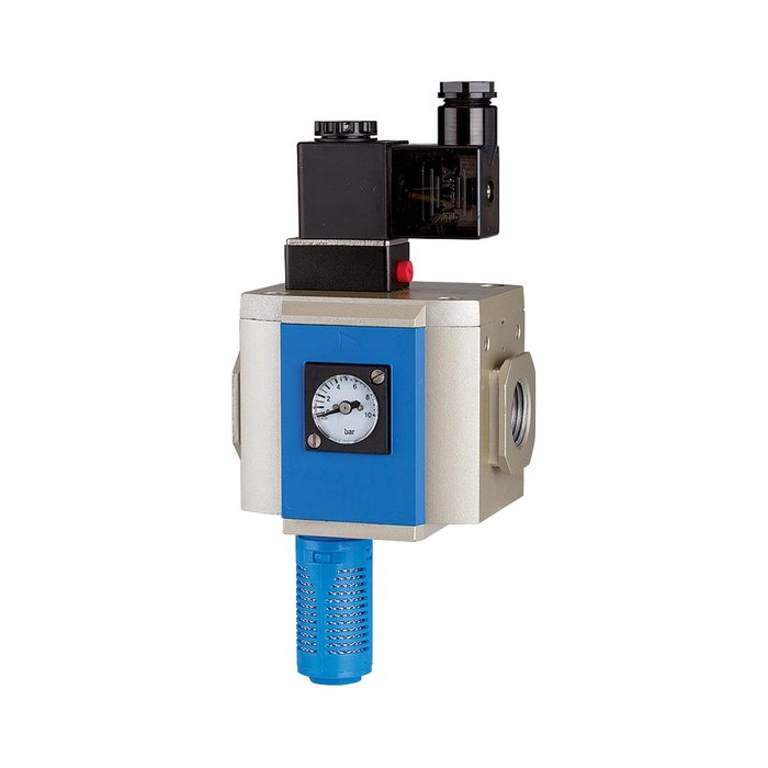 [116353] RIEGLER 3/2-way start-up valve »G«, 24 V DC, Size 400, G 1/2