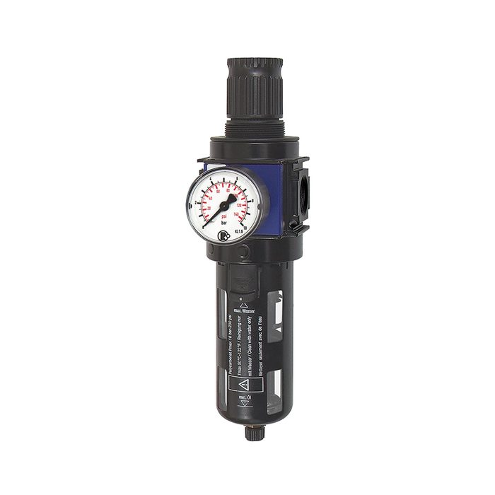 RIEGLER Filterregler »variobloc« mit PC-Behälter, Schutzkorb, BG 2, G 1/2